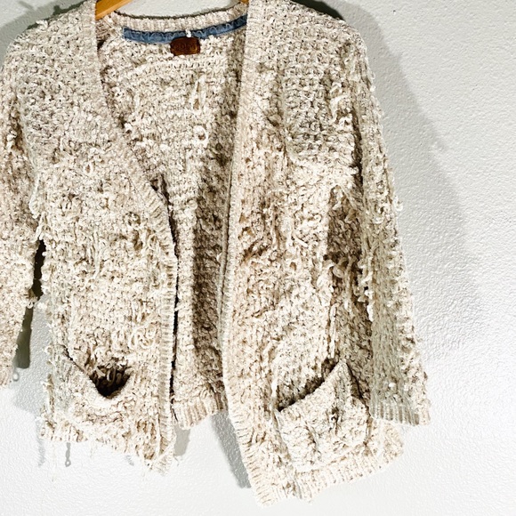 Pol cream frayed sweater - Picture 3 of 6